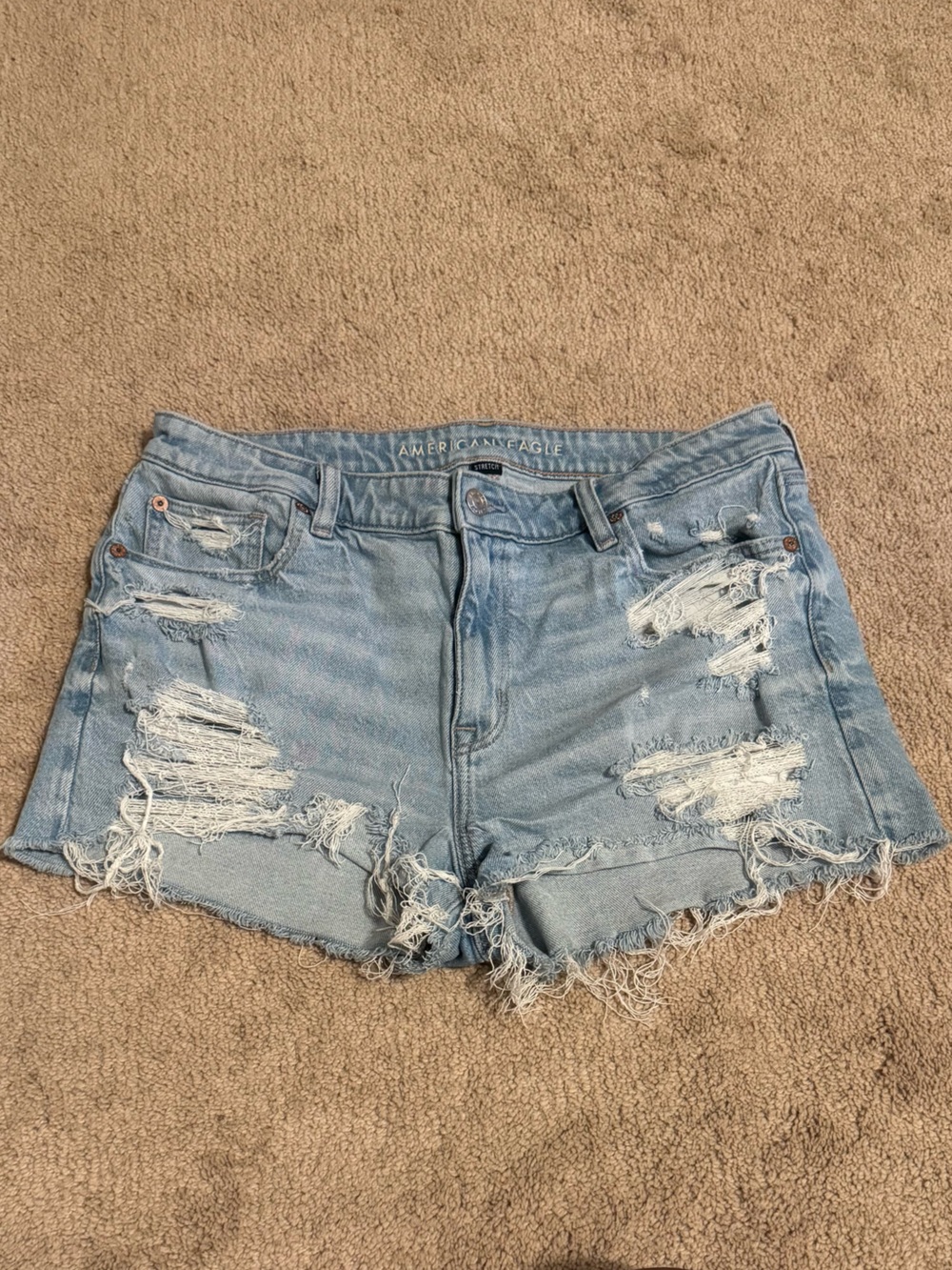 AE Stretch Ripped Denim Perfect Shortie